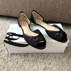 Nine West Black Lace Flats